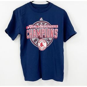 Boston Red Sox 2013 World Series Champions Navy Youth Large Short Sleeve